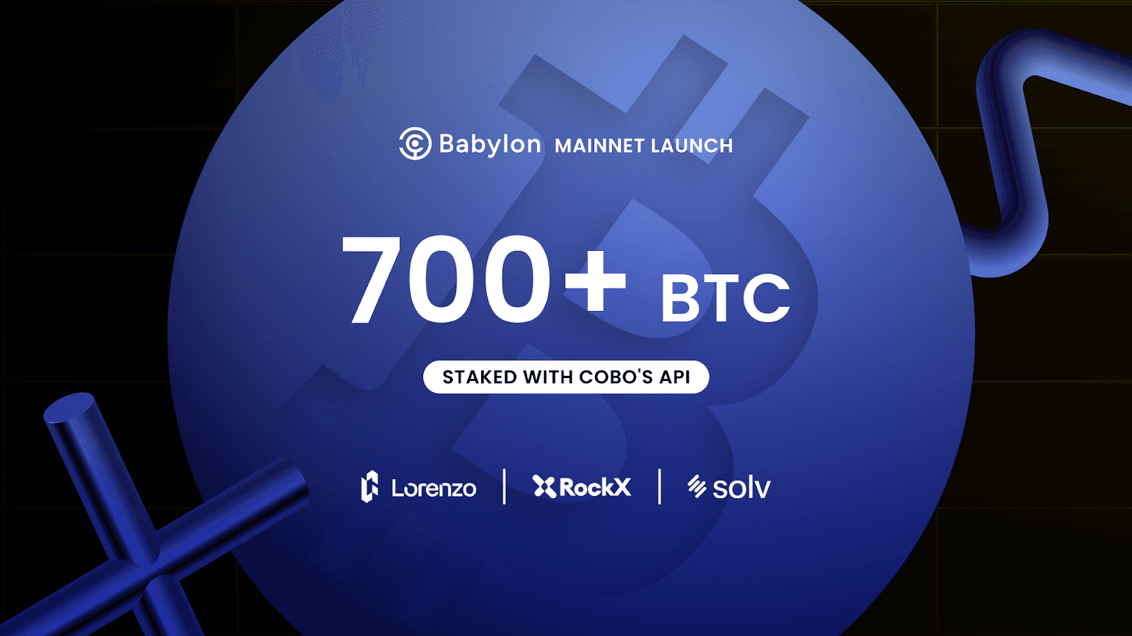 Over 700 BTC successfully staked on Babylon with Cobo's staking API