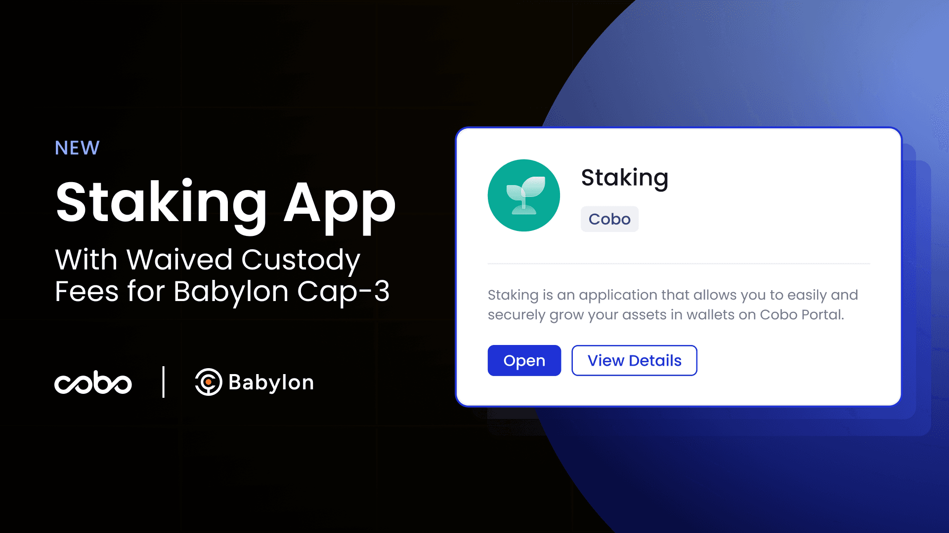 Cobo Launches Babylon Self-Staking App with Waived Custody Fees for Cap-3